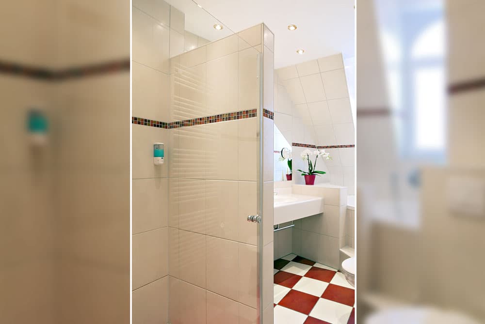 Badezimmer des Doppelzimmers
